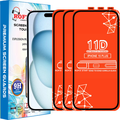 Rofix star Edge To Edge Tempered Glass for APPLE IPHONE 15 PLUS(Pack of 3)