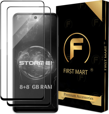 FIRST MART Edge To Edge Tempered Glass for Lava Storm 5G, Lava Storm(Pack of 2)