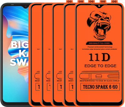 PFOAM Edge To Edge Tempered Glass for TECNO SPARK 6 GO(Pack of 5)