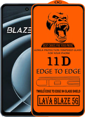 TWIGLO Edge To Edge Tempered Glass for LAVA BLAZE 2 5G(Pack of 1)