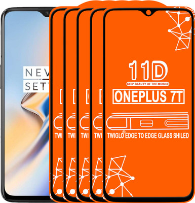 TWIGLO Edge To Edge Tempered Glass for ONEPLUS 7T(Pack of 5)