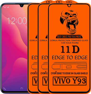 CYOR Edge To Edge Tempered Glass for VIVO Y93(Pack of 3)