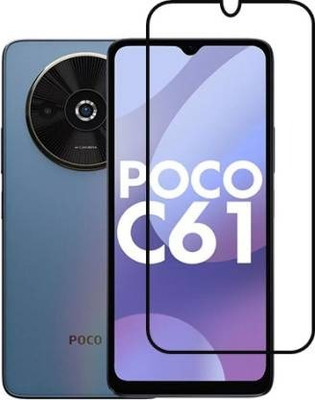 AKSHUD Edge To Edge Tempered Glass for POCO C61, poco c61(Pack of 1)