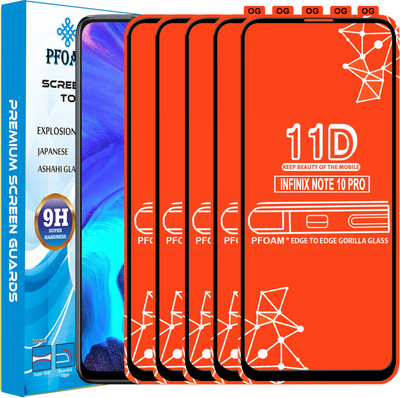 PFOAM Edge To Edge Tempered Glass for INFINIX NOTE 10 PRO(Pack of 5)