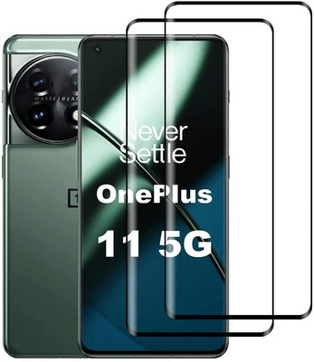 1DOLLAR Edge To Edge Tempered Glass for OnePlus 11 5G-| Tempered Glass Screen Protector Guard | Full Glue Curved Tempered Glass | Bubble Free Installation | 9H Gorilla(Pack of 2)