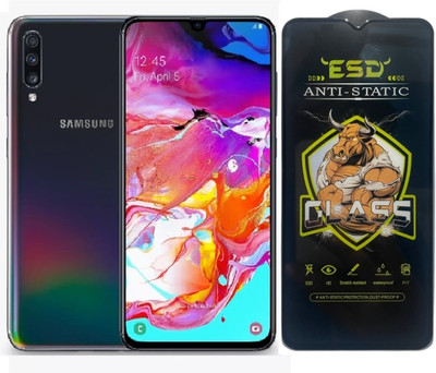 Obstinate Edge To Edge Tempered Glass for Samsung Galaxy A70, BLATE ESD, Bull King ESD, Edge to Edge, Anti Static, Dustproof(Pack of 1)