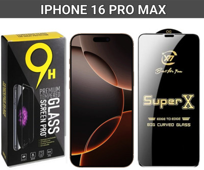 SuperX Edge To Edge Tempered Glass for iphone16 Pro Max(Pack of 1)