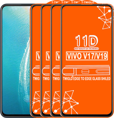 TWIGLO Edge To Edge Tempered Glass for VIVO V17(Pack of 4)
