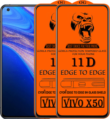 CYOR Edge To Edge Tempered Glass for VIVO X50(Pack of 2)