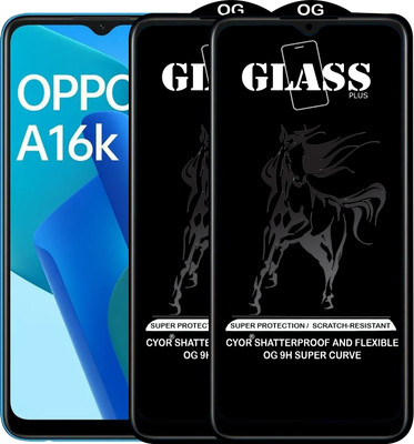 CYOR Edge To Edge Tempered Glass for OPPO A16K(Pack of 2)