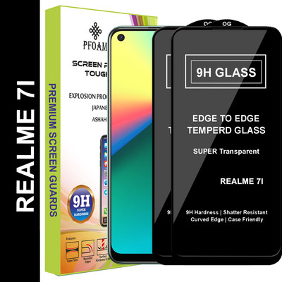 PFOAM Edge To Edge Tempered Glass for REALME 7I(Pack of 2)