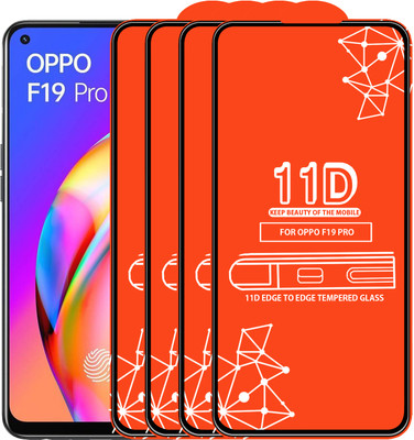 Roxel Edge To Edge Tempered Glass for Oppo F19 Pro(Pack of 4)
