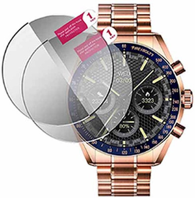 daffin Edge To Edge Tempered Glass for fire boltt moonwatch(Pack of 2)