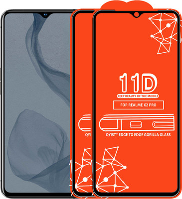 Qyist Edge To Edge Tempered Glass for Realme X2 Pro(Pack of 2)