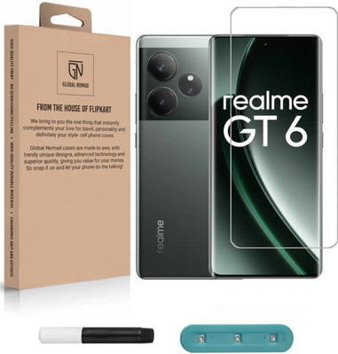 GLOBAL NOMAD Edge To Edge Tempered Glass for Realme GT 6, Realme GT 6T 5G, UV Glass(Pack of 1)