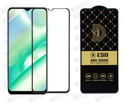 Golden Diamond Edge To Edge Tempered Glass for REALME C30S(Pack of 1)