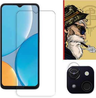 ARBAN Edge To Edge Tempered Glass for itel A50C 4G Tempered Glass Screen Protector | Anti-Scratch | Edge to Edge Full Coverage | 9H Hardness ( 1 FRONT SCREEN GUARD + 1 CAMERA LENS PROTECTOR + 1 FREE BACK EMBOSSED SKIN001 )(Pack of 1)