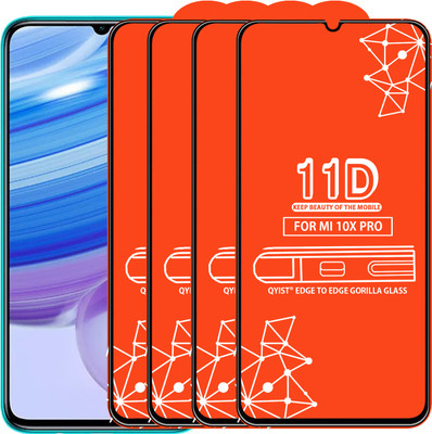 Qyist Edge To Edge Tempered Glass for Mi 10X Pro(Pack of 4)