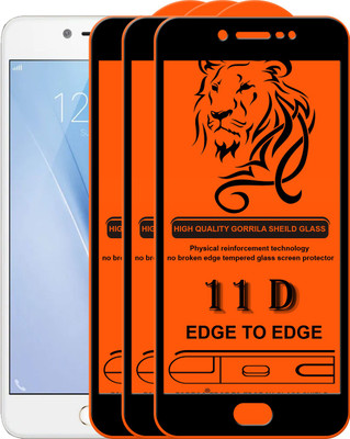 Forego Edge To Edge Tempered Glass for Vivo V5,Vivo V5s(Pack of 3)