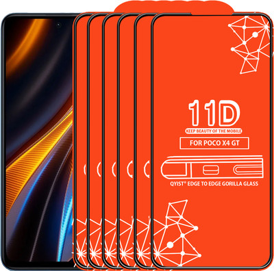 Qyist Edge To Edge Tempered Glass for Poco X4 Gt(Pack of 6)