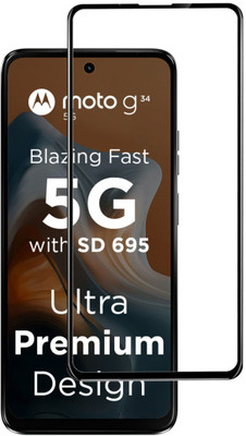 Gorilla Cases Edge To Edge Tempered Glass for MOTOROLA g34 5G(Pack of 1)