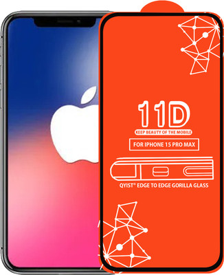 Qyist Edge To Edge Tempered Glass for Iphone 15 Pro Max(Pack of 1)