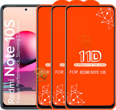 SEVEN7STAR Edge To Edge Tempered Glass for Redmi Note 10S(Pack of 3)