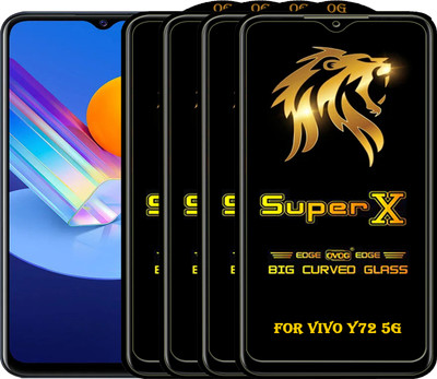 PFOAM Edge To Edge Tempered Glass for VIVO Y72 5G(Pack of 4)