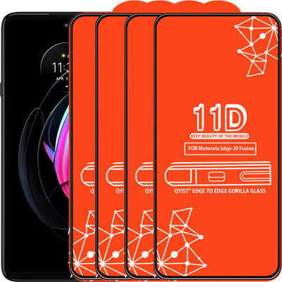 Qyist Edge To Edge Tempered Glass for Motorola Edge 20 Fusion(Pack of 4)