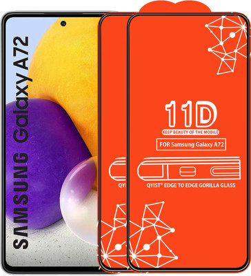 Qyist Edge To Edge Tempered Glass for Samsung Galaxy A72(Pack of 2)