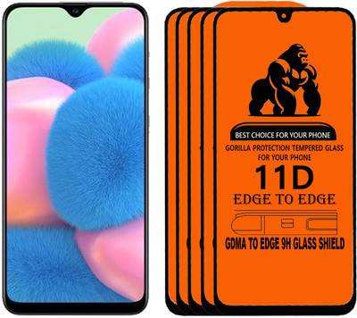 GDMA Edge To Edge Tempered Glass for SAMSUNG A30s(Pack of 5)