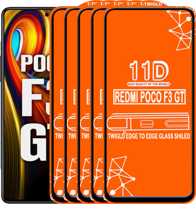 TWIGLO Edge To Edge Tempered Glass for REDMI POCO F3 GT(Pack of 5)