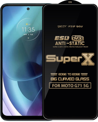 Qyist Edge To Edge Tempered Glass for MOTO G71 5G(Pack of 1)