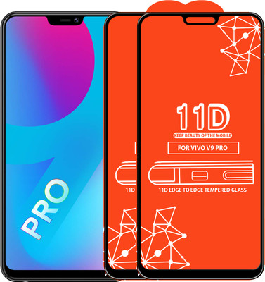 Qyist Edge To Edge Tempered Glass for Vivo V9 Pro(Pack of 2)
