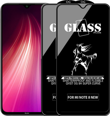 Qyist Edge To Edge Tempered Glass for REDMI NOTE 8(Pack of 2)