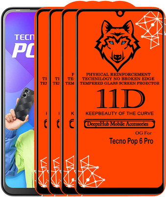DeepzHub Edge To Edge Tempered Glass for Tecno Pop 6 Pro(Pack of 4)
