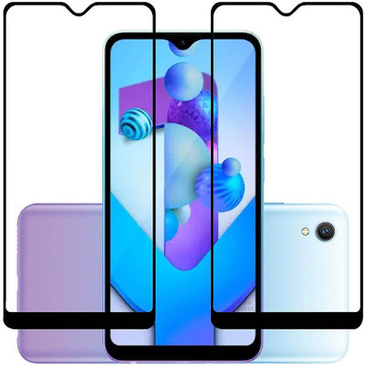 Cover Alive Edge To Edge Tempered Glass for Vivo Y1s(Pack of 2)