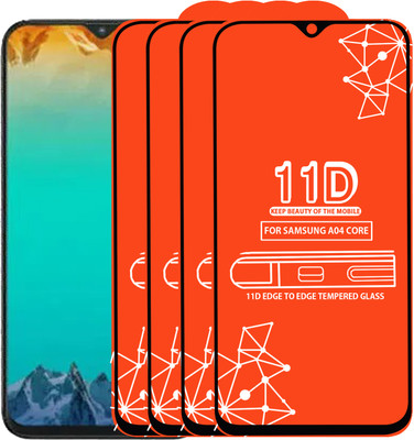 Roxel Edge To Edge Tempered Glass for Samsung Galaxy A04 Core(Pack of 4)
