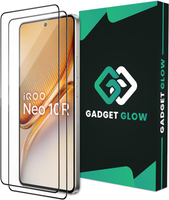 Gadget Glow Edge To Edge Tempered Glass for IQOO Neo 10R 5G, IQOO Neo 10 5G, Neo 10R 5G(Pack of 2)