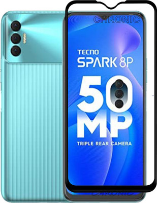 Chronic Edge To Edge Tempered Glass for Tecno Spark 8P(Pack of 1)