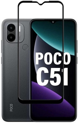 ChutPutMart Edge To Edge Tempered Glass for Poco C51 Screen Protector Full HD(Pack of 1)