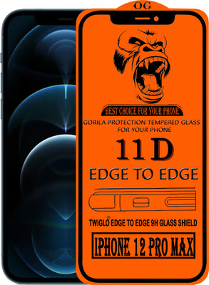 TWIGLO Edge To Edge Tempered Glass for IPHONE 12 PRO MAX(Pack of 1)