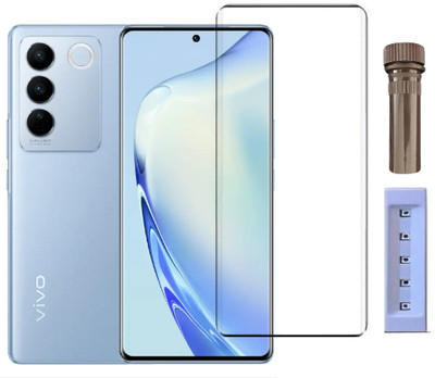 crixus Edge To Edge Tempered Glass for Vivo V27 Pro(Pack of 1)