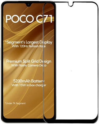 NSTAR Edge To Edge Tempered Glass for Poco C71(Pack of 1)
