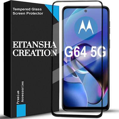 EITANSHA CREATION Edge To Edge Tempered Glass for Motorola G54, Moto g54, Motorola G64, Moto g64(Pack of 1)