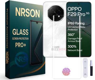 NRSON Edge To Edge Tempered Glass for Oppo F29 Pro 5g, (6.7 Inch ), with uv Easy Self Installation Kit(Pack of 1)