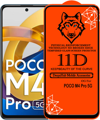 DeepzHub Edge To Edge Tempered Glass for POCO M4 Pro 5G(Pack of 1)