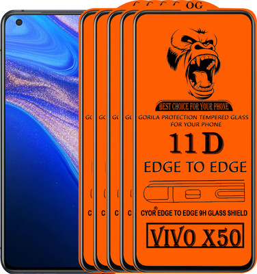 CYOR Edge To Edge Tempered Glass for VIVO X50(Pack of 5)