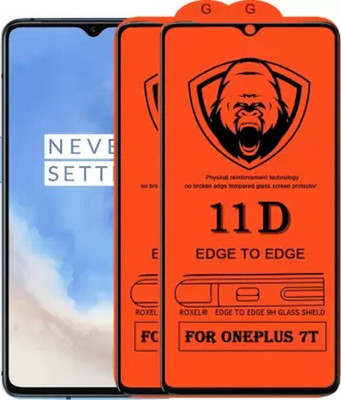 1DOLLAR Edge To Edge Tempered Glass for Oneplus 7T-11D Glass (Packof 2)(Pack of 2)