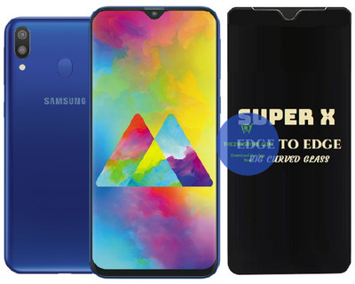 Crunk Edge To Edge Tempered Glass for Samsung Galaxy M20, Super X Edge Glass, Super X Tempered Glass, Super X Screen Protector(Pack of 1)